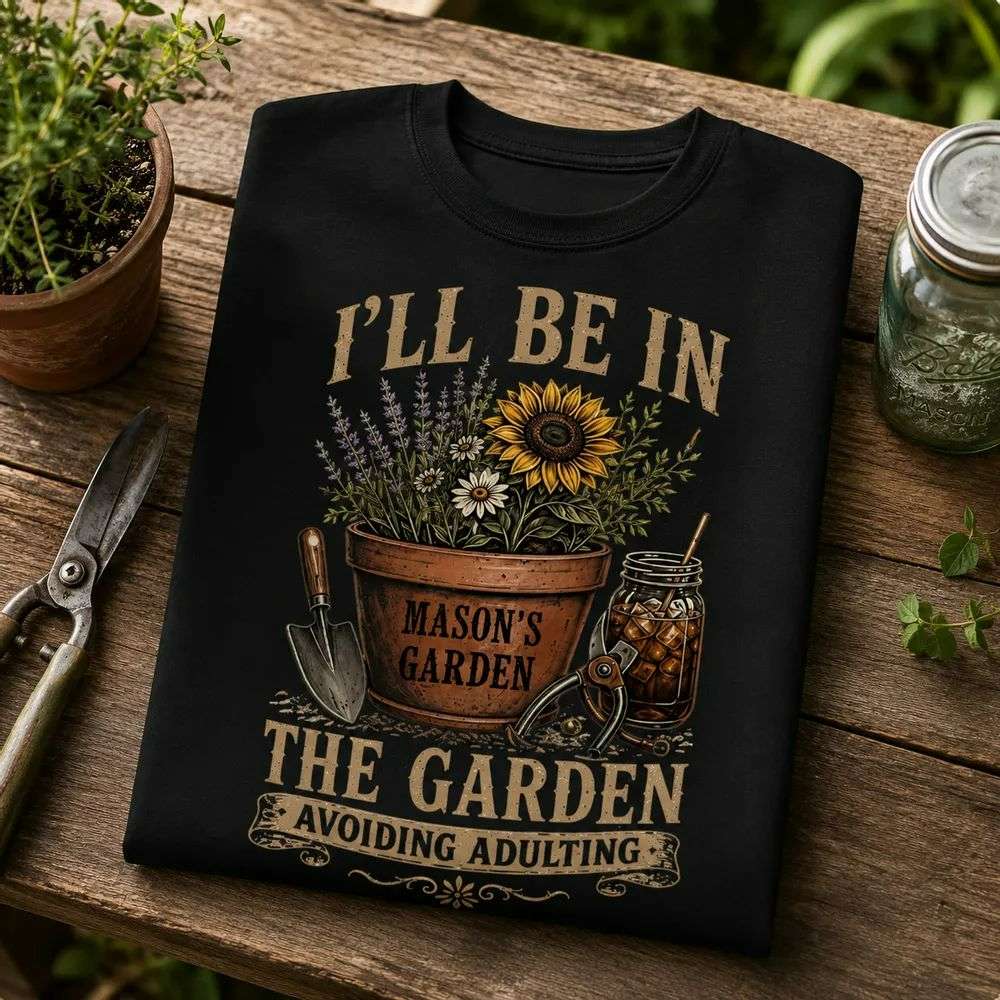Personalized I’ll Be In The Garden Avoiding Adulting T Shirt Personalized I’ll Be In The Garden Avoiding Adulting T Shirt